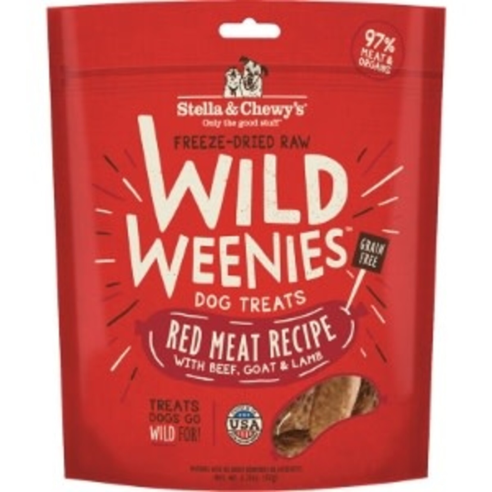 Stella & Chewys Stella & Chewy's Freeze-Dried Raw Wild Weenies Red Meat Recipe Dog Treats, 3.25 oz