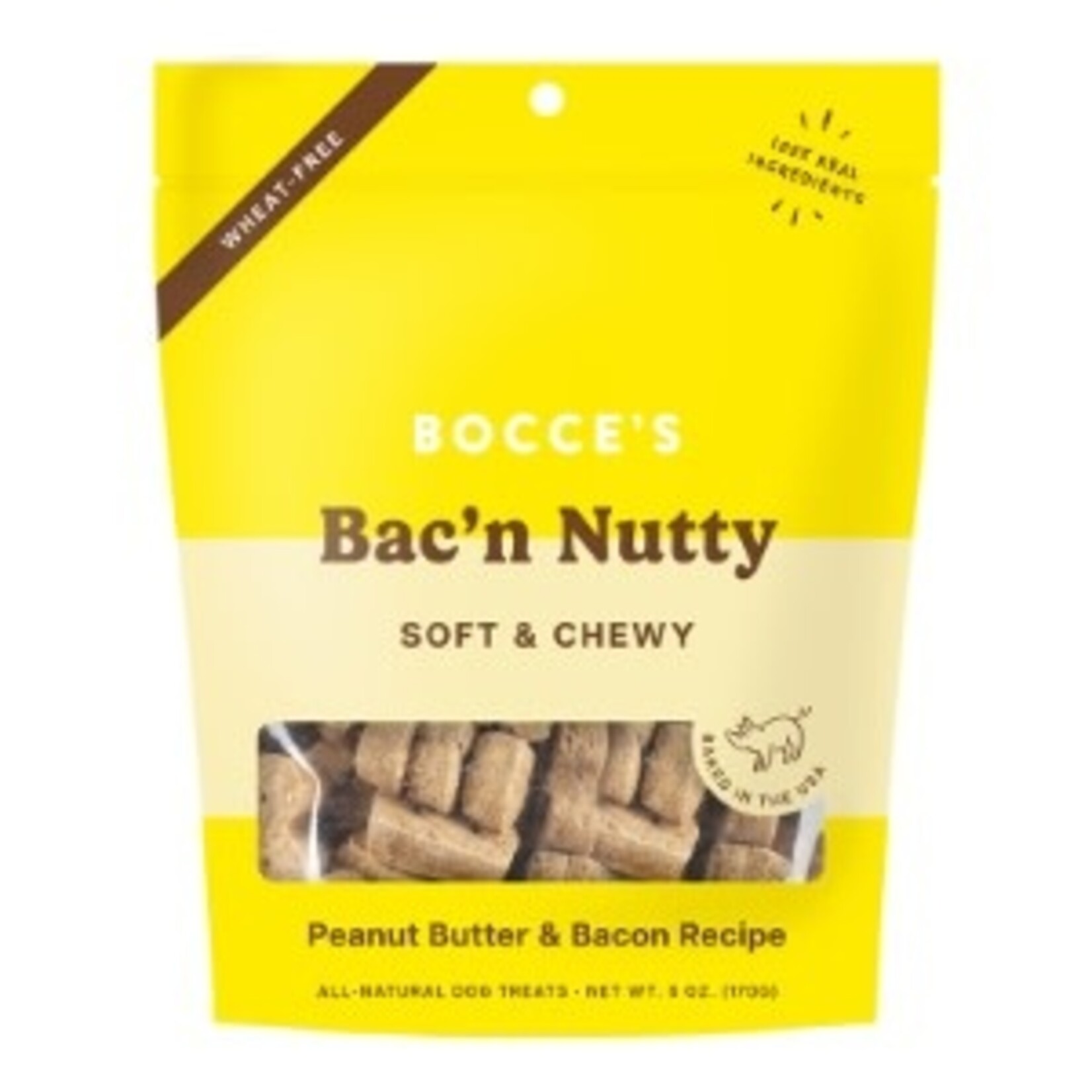 Bocce's Bakery Bocce's Bakery Soft & Chewy Bacon Nutty Dog Treat 6 oz