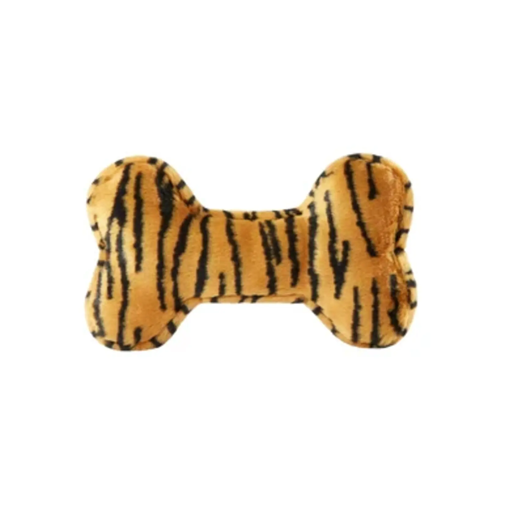 Fluff & Tuff Fluff & Tuff Tiger Bone Medium Dog Toy