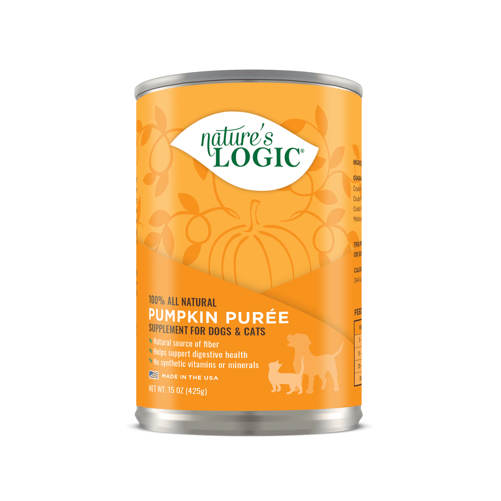 Nature's Logic Nature's Logic 100% Natural Pumpkin Puree for Dogs & Cats 15 oz