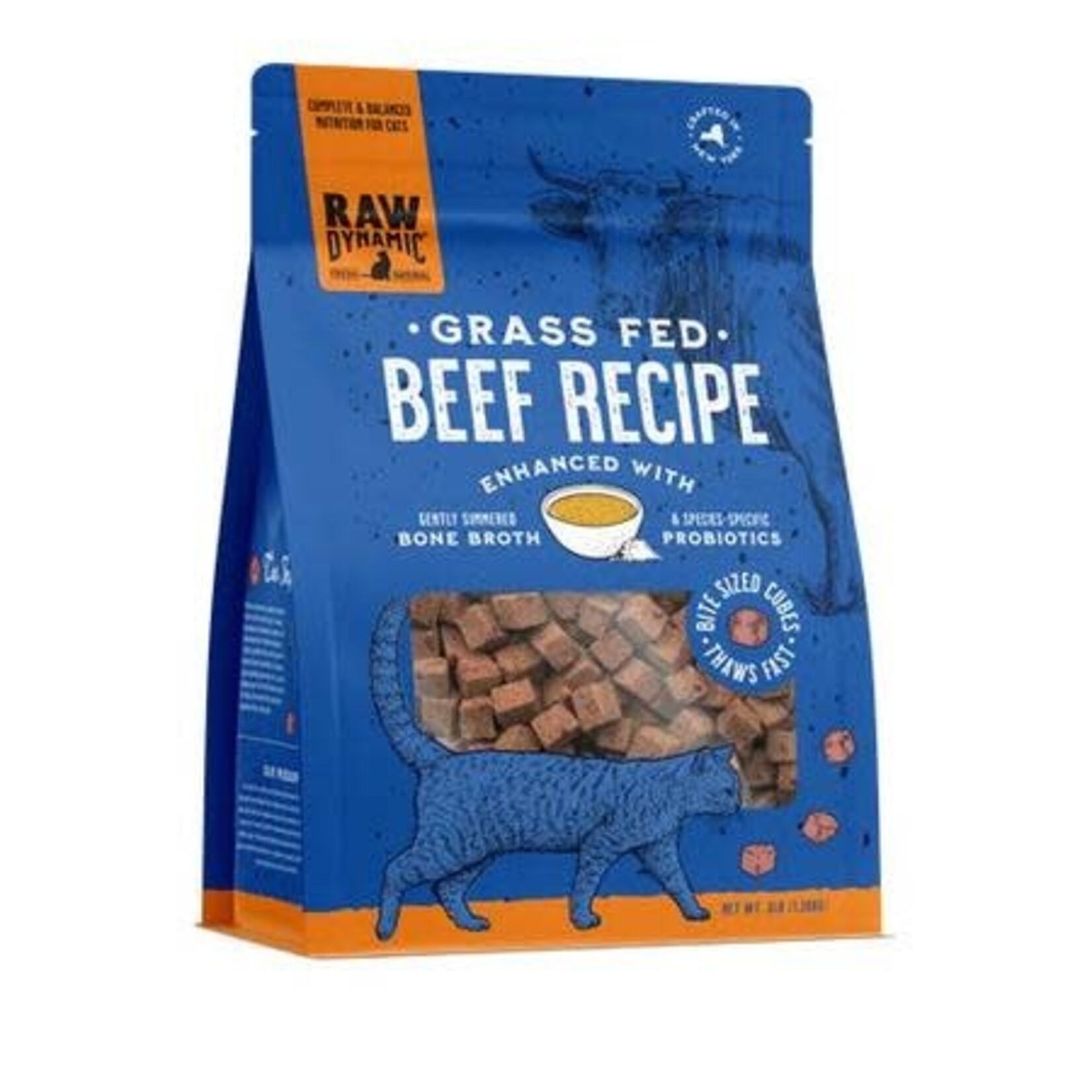 Raw Dynamic Raw Dynamic Cat Frozen Raw Grass Fed Beef 3#