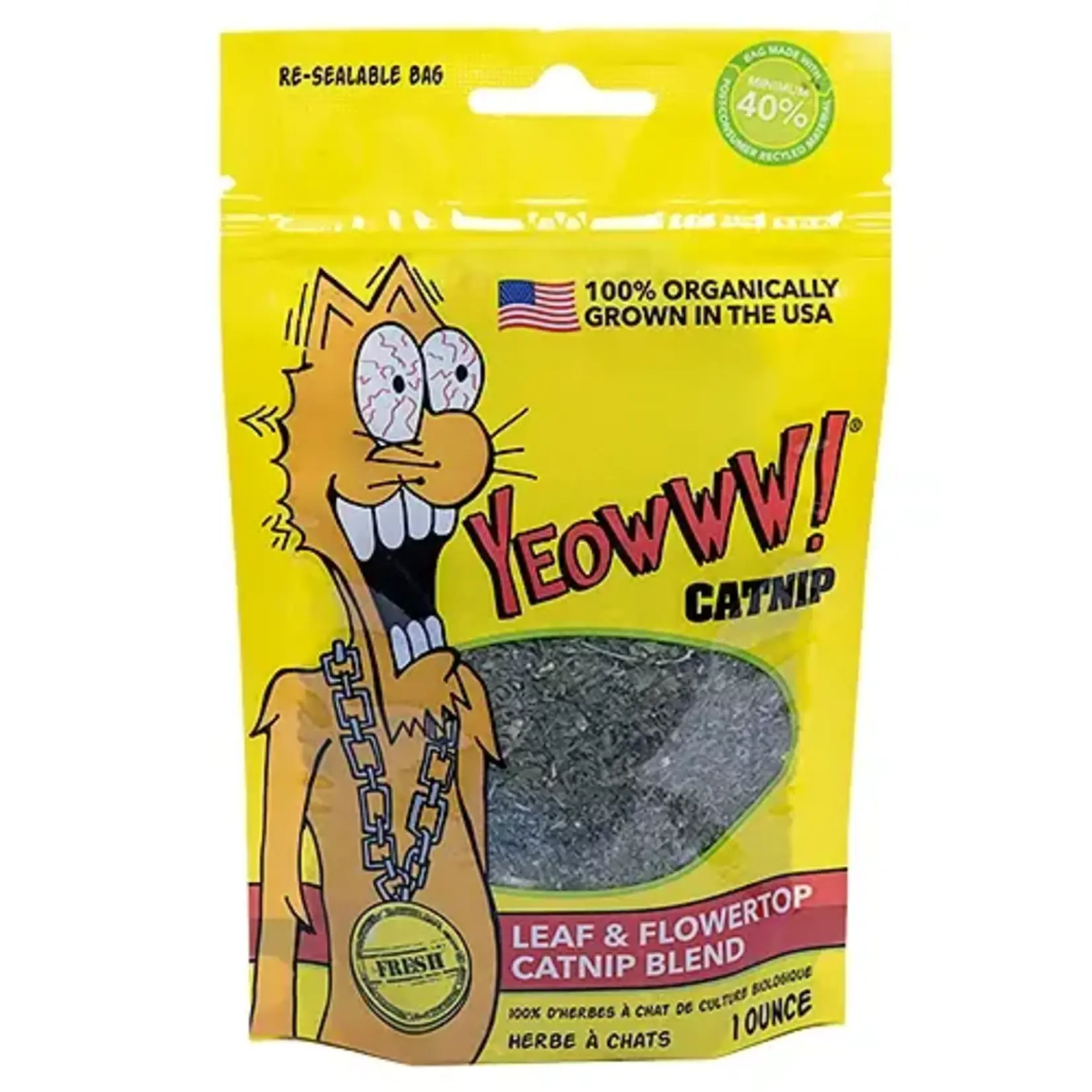 Yeowww YEOWWW! Catnip Organic Leaf & Flowertop Catnip Pouch 1 oz