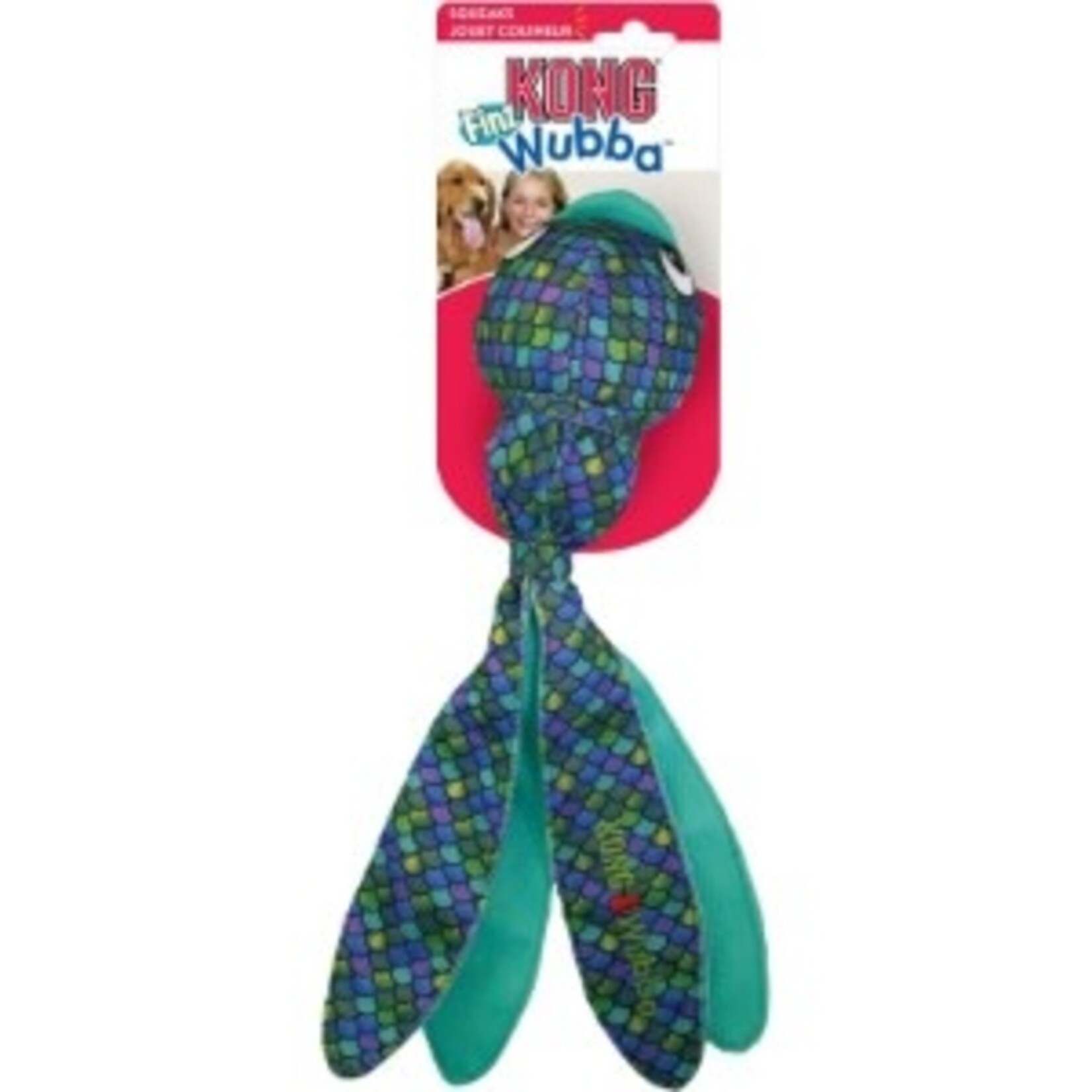 Kong Kong Wubba Finz Blue Large Dog Toy
