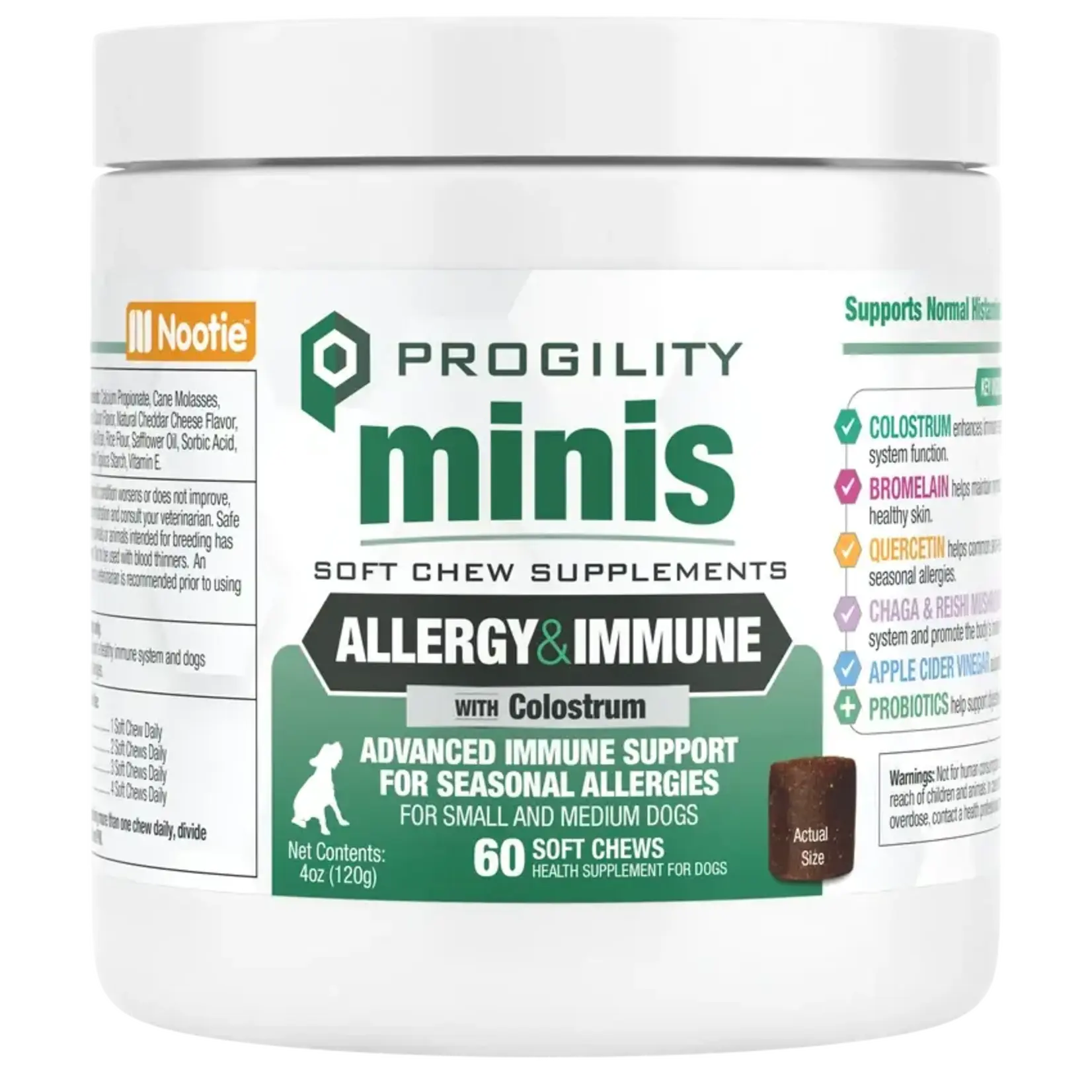 Nootie Nootie Progility Minis Allergy & Immune Soft Chew Supplement for Dogs 60 Count
