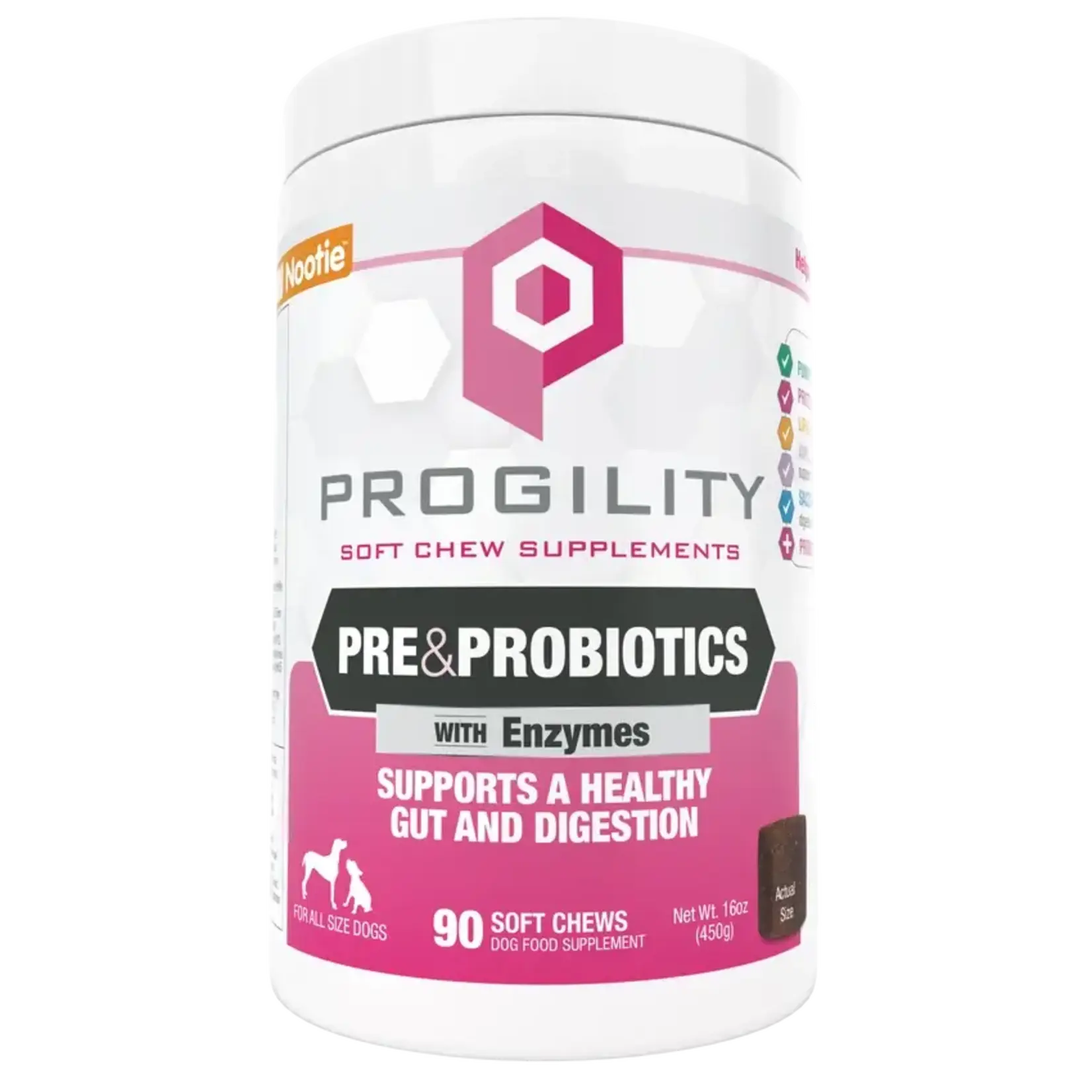 Nootie Nootie Progility Pre & Probiotics Gut & Digestive Support for Dogs 90 Count