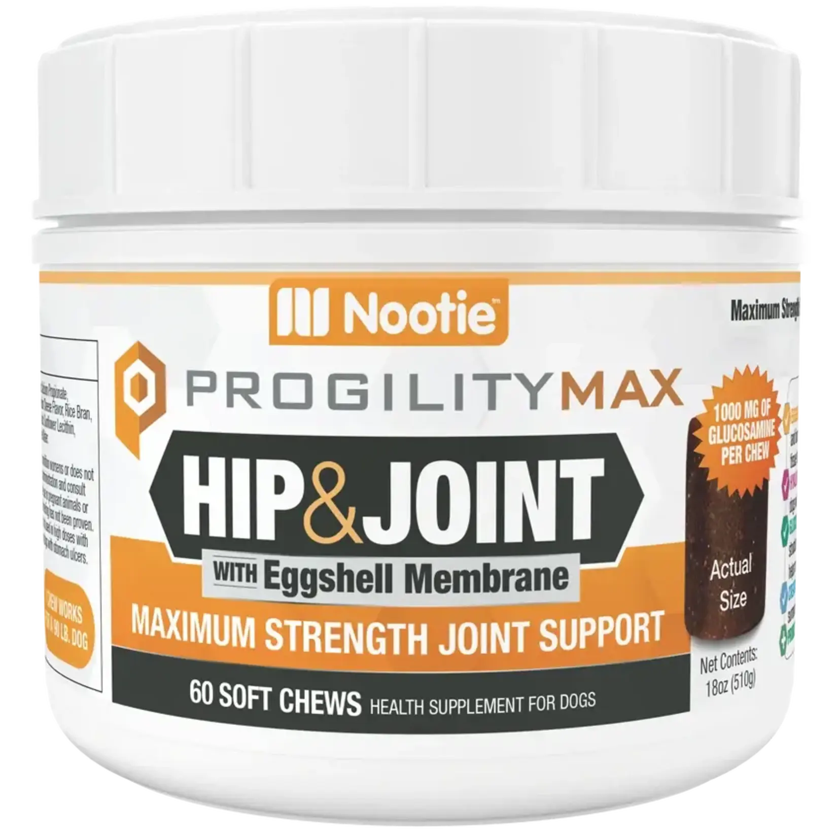 Nootie Nootie Progility Max Hip & Joint Support with Egg Shell Membrane for Dogs 60 Count