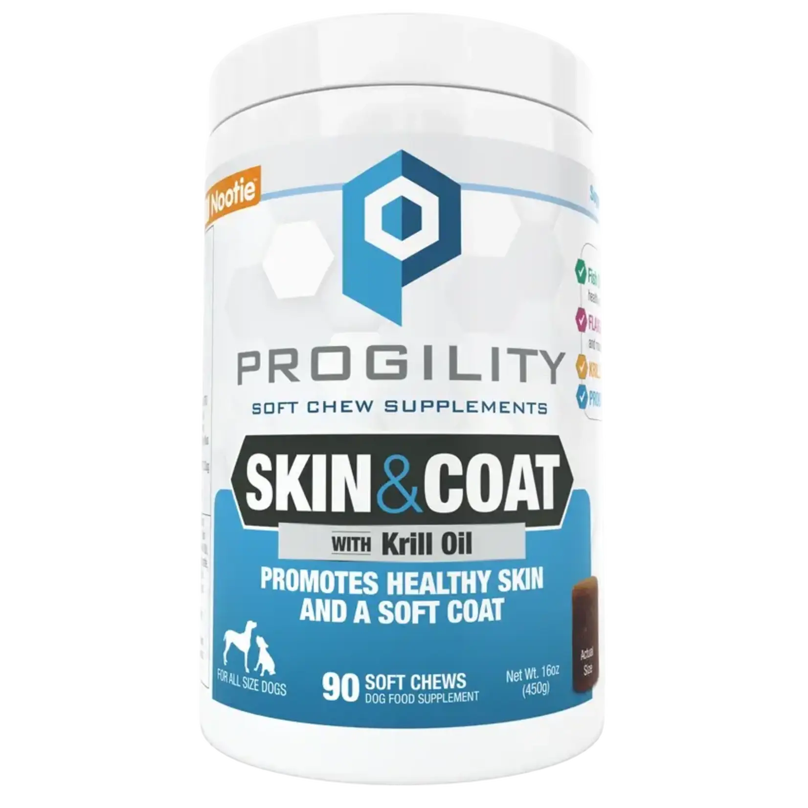 Nootie Nootie Progility Skin & Coat Soft Chew Dog 90ct