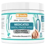 Nootie Nootie Medicated Dental Finger Wipes for Dogs 80 count