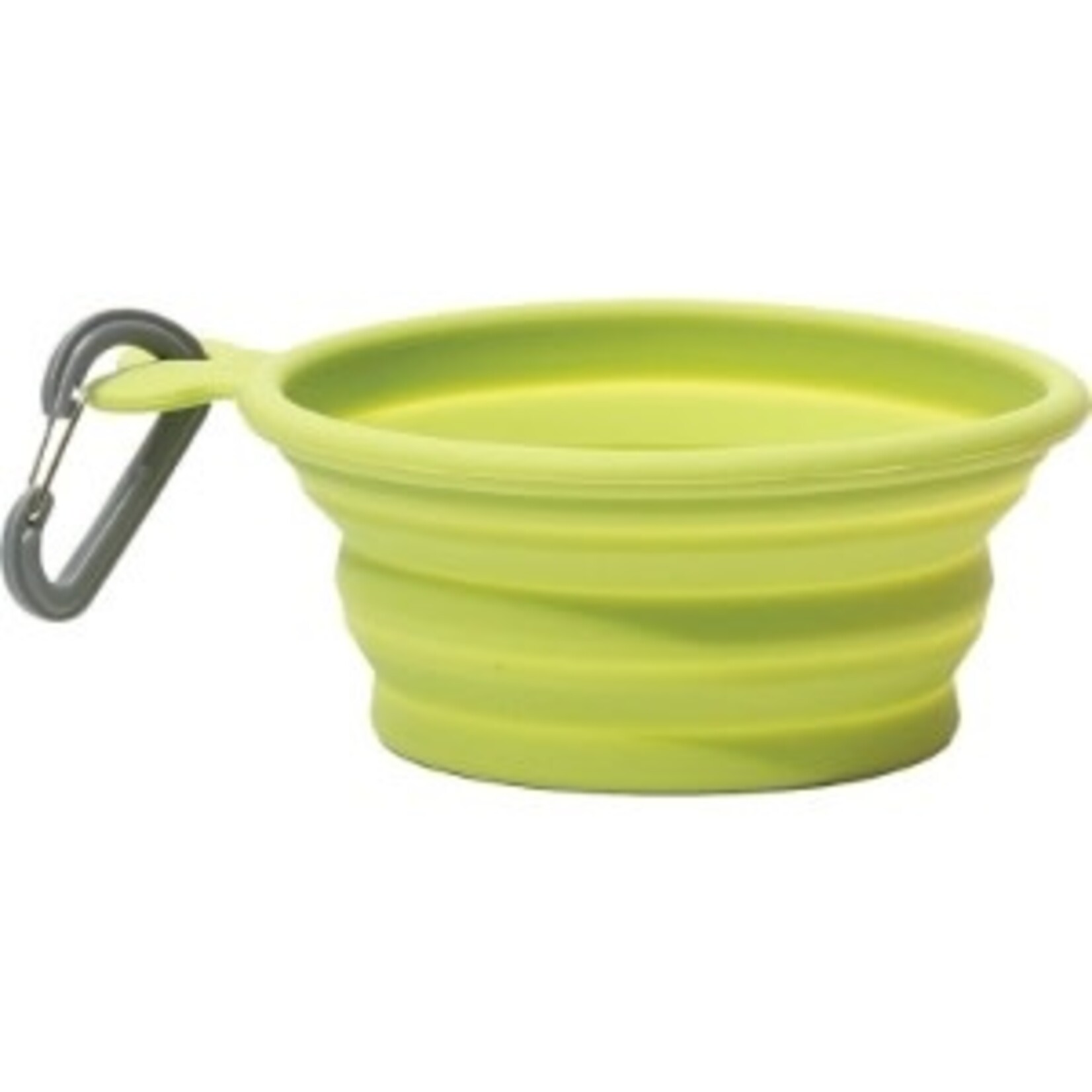 Messy Mutts Messy Mutts Silicone Collapsible Small Green Dog Bowl, 1.75 Cup