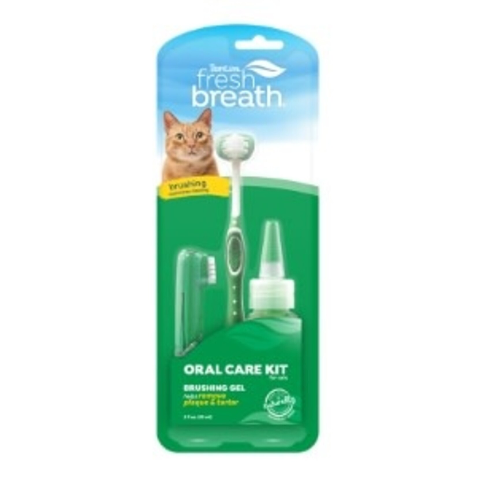 Tropiclean TropiClean Fresh Breath Plaque & Tartar Remover Cat Dental Kit 2 oz