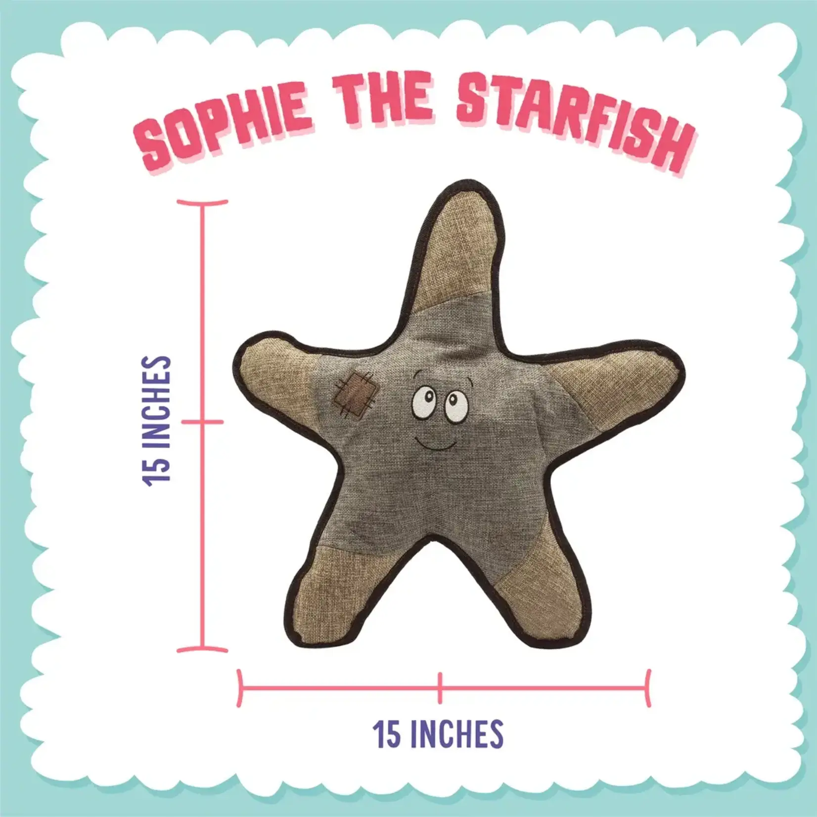 SnugArooz SnugArooz Sophie the Starfish Medium+ Dog Toy