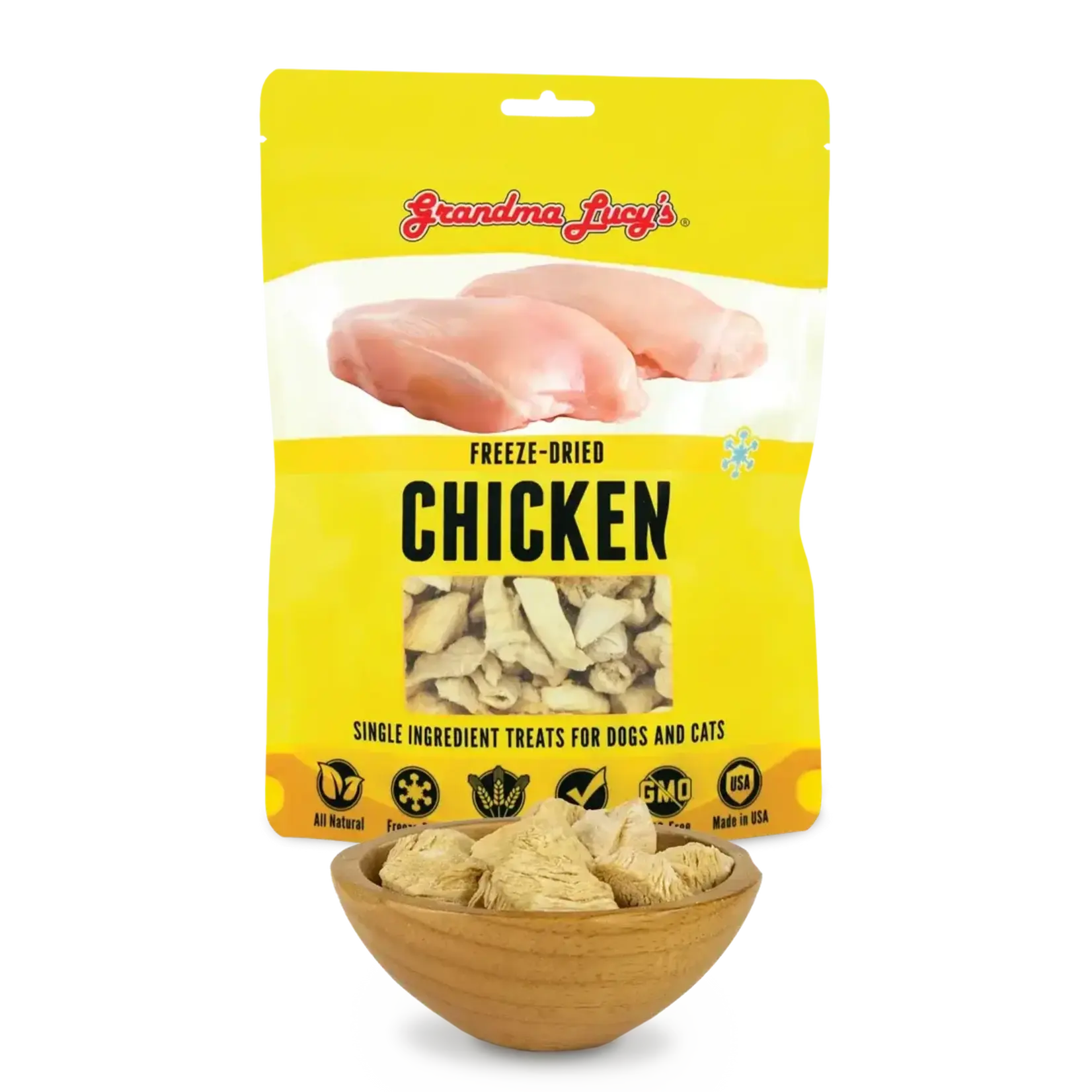Grandma Lucy's Grandma Lucy's Singles Freeze-Dried Chicken Dog & Cat Treats, 3.5 oz