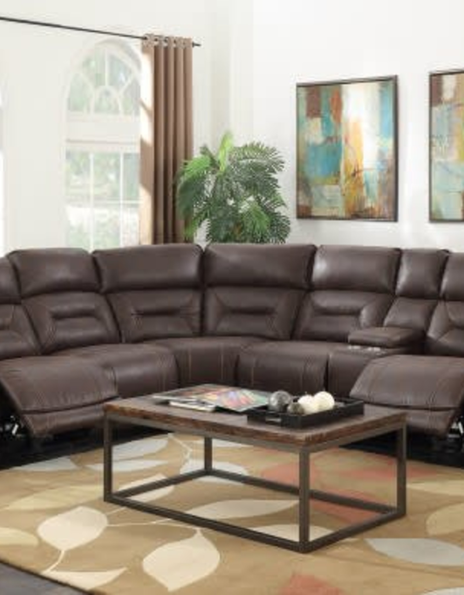 Steve Silver Aria Saddle Brown Sectional