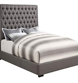 Coaster Grey Padded King Bed