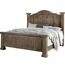 Vaughan-Basset Rustic Hill Gray Poster Bed King