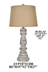 Crestview Distressed Brown and Cream Lamp