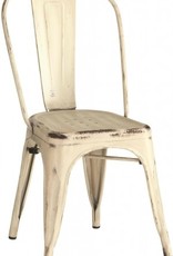 Coaster White Beige Metal Dining Chair