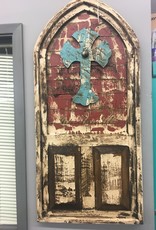 Mexican Decor Wood Door With Cross