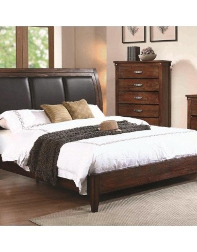 Rustic Oak Queen Bed - R&B Furniture
