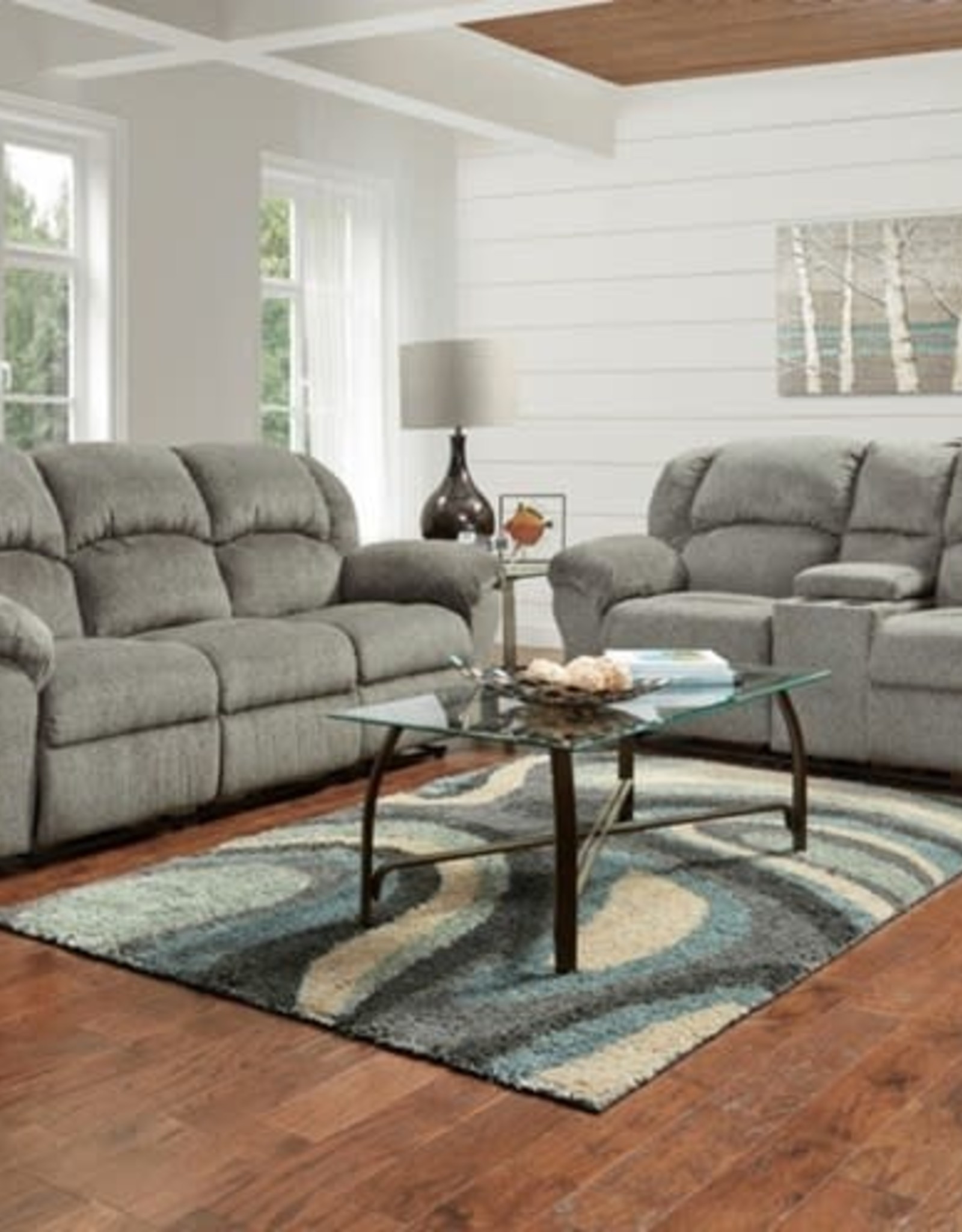 Affordable Furniture Allure Grey Motion Sofa