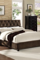 FOA Cordell Brown Upholstery Bed
