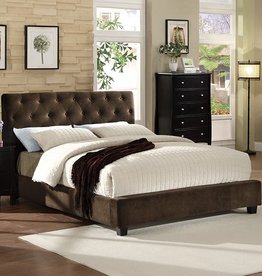 FOA Cordell Brown Upholstery Bed