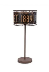 LUX LIGHTING 27" License Plate Table Lamp