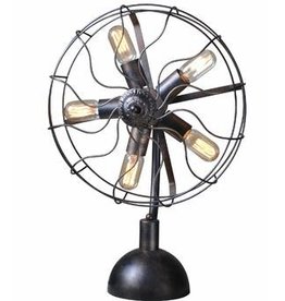 LUX LIGHTING 24" THE FAN INDUSTRIAL TABLE LAMP