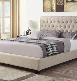 Coaster Oatmeal Queen Upholstered Bed