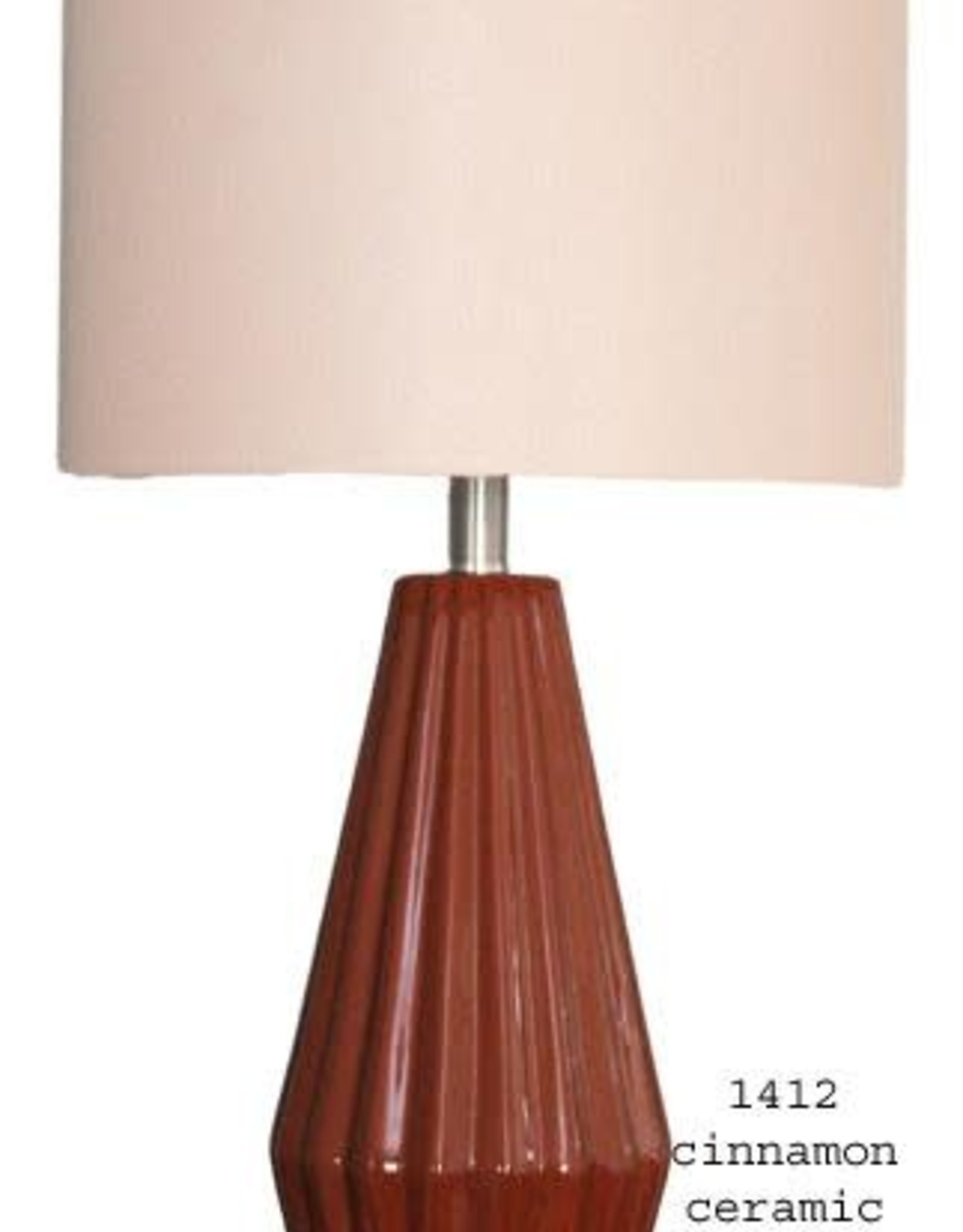 H&H 1412 Cinnamon Ceramic Lamp