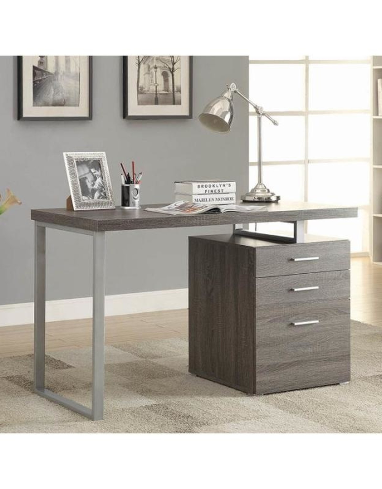 Coaster Weathered Gray Desk