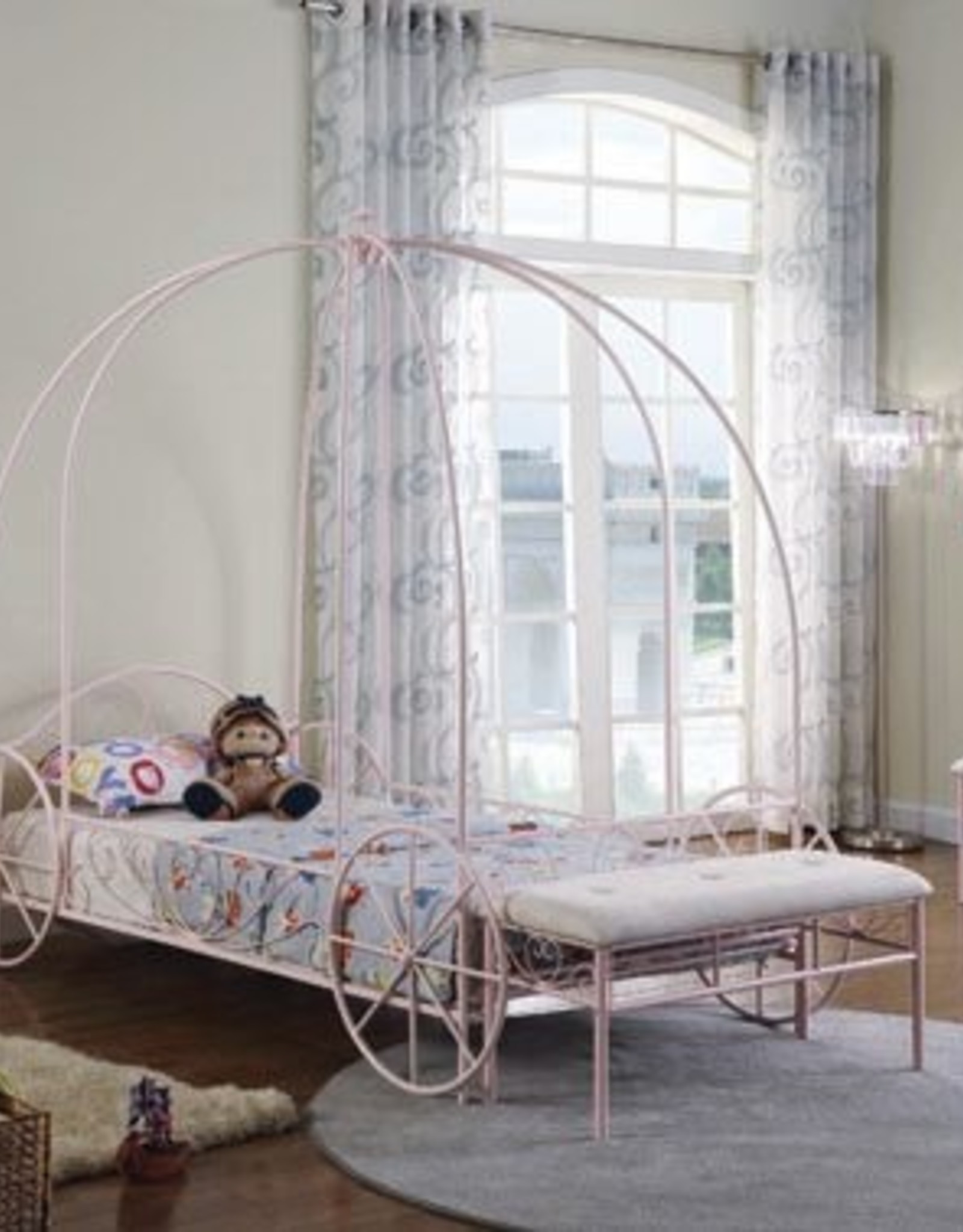 Twin Canopy Carriage Bed Pink R B, Twin Carriage Bed Canopy