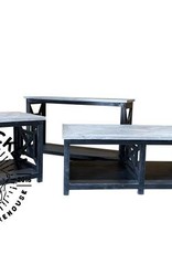 Vintage Furniture LLC X Squared End Table (Nero White)