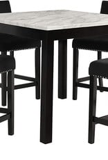 MYCO Iris 42" Square Marble Table w/4 Velvet Chairs