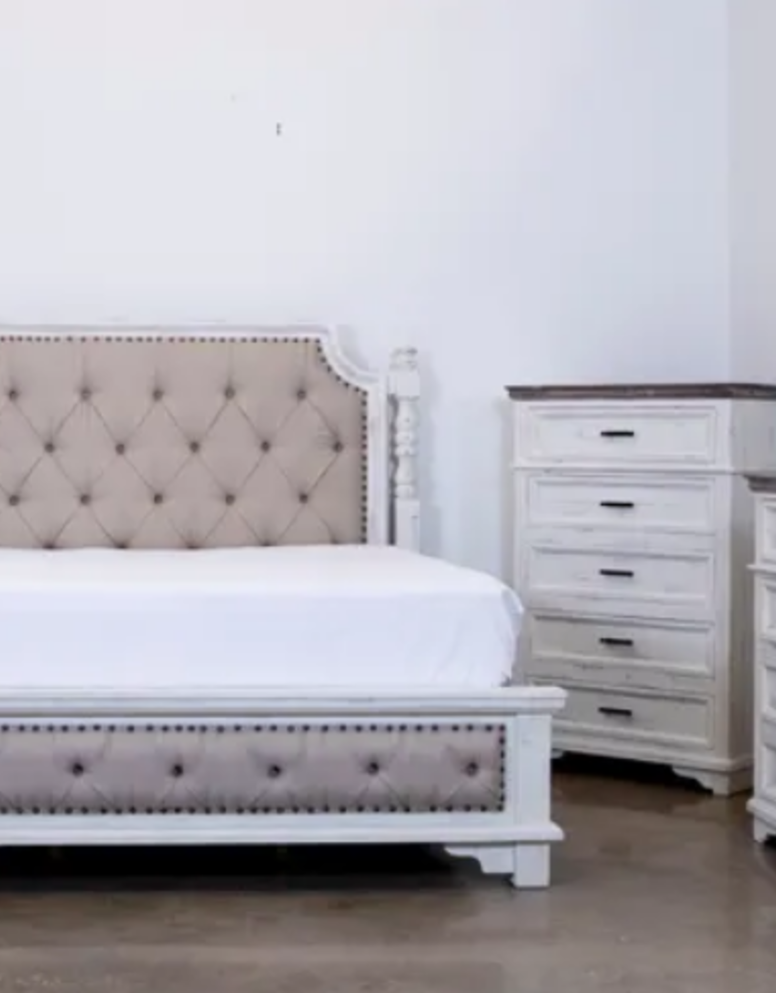 Vintage Furniture LLC Charleston Queen Nero White B,D,M,C,NS