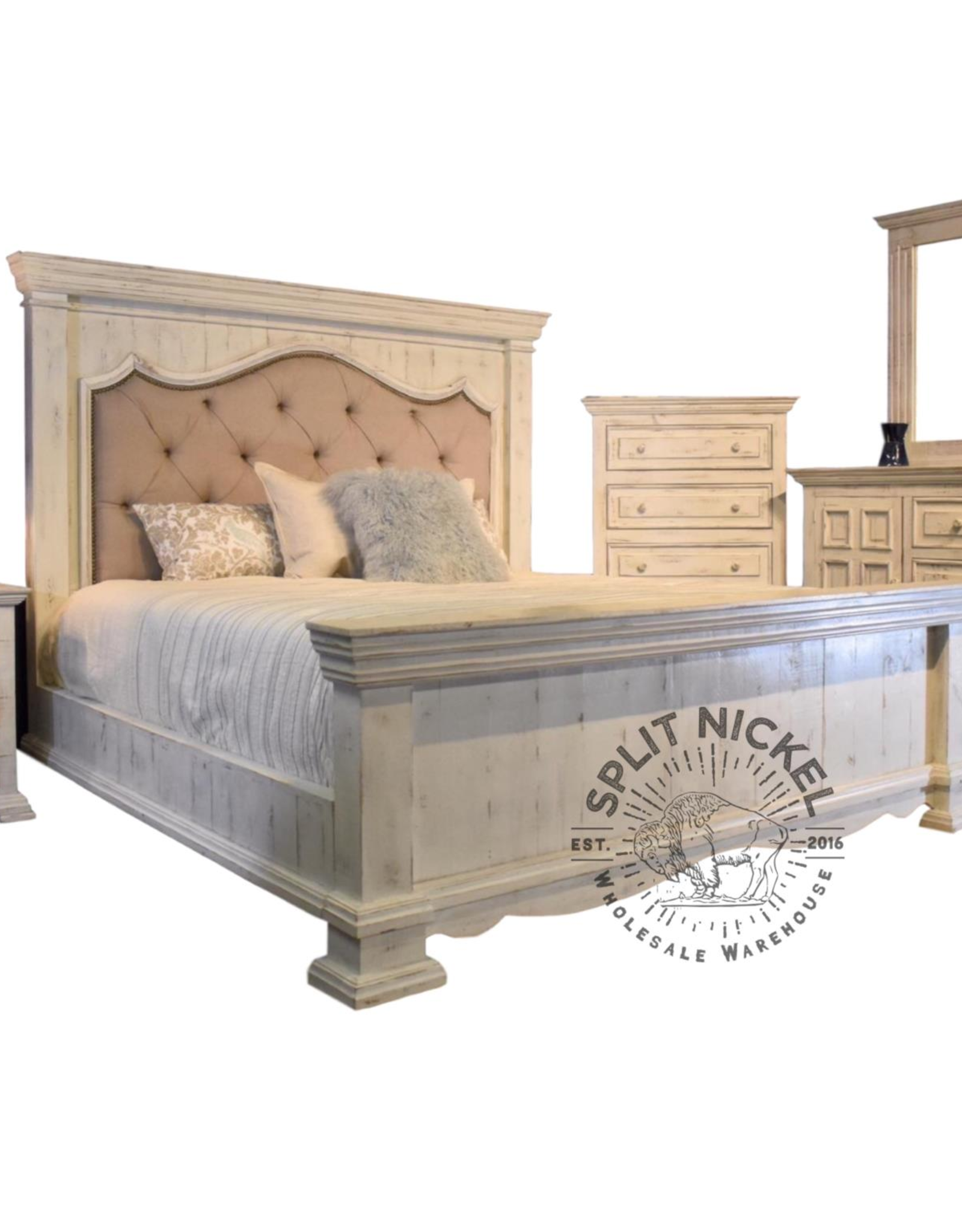 Split Nickel Chalet Dresser/Mirror Split Nickel