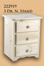 A&H Unfinished Rustic 3D Nightstand