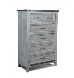 Horizon Home Urban Rustic Gray Chest- Horizon Home