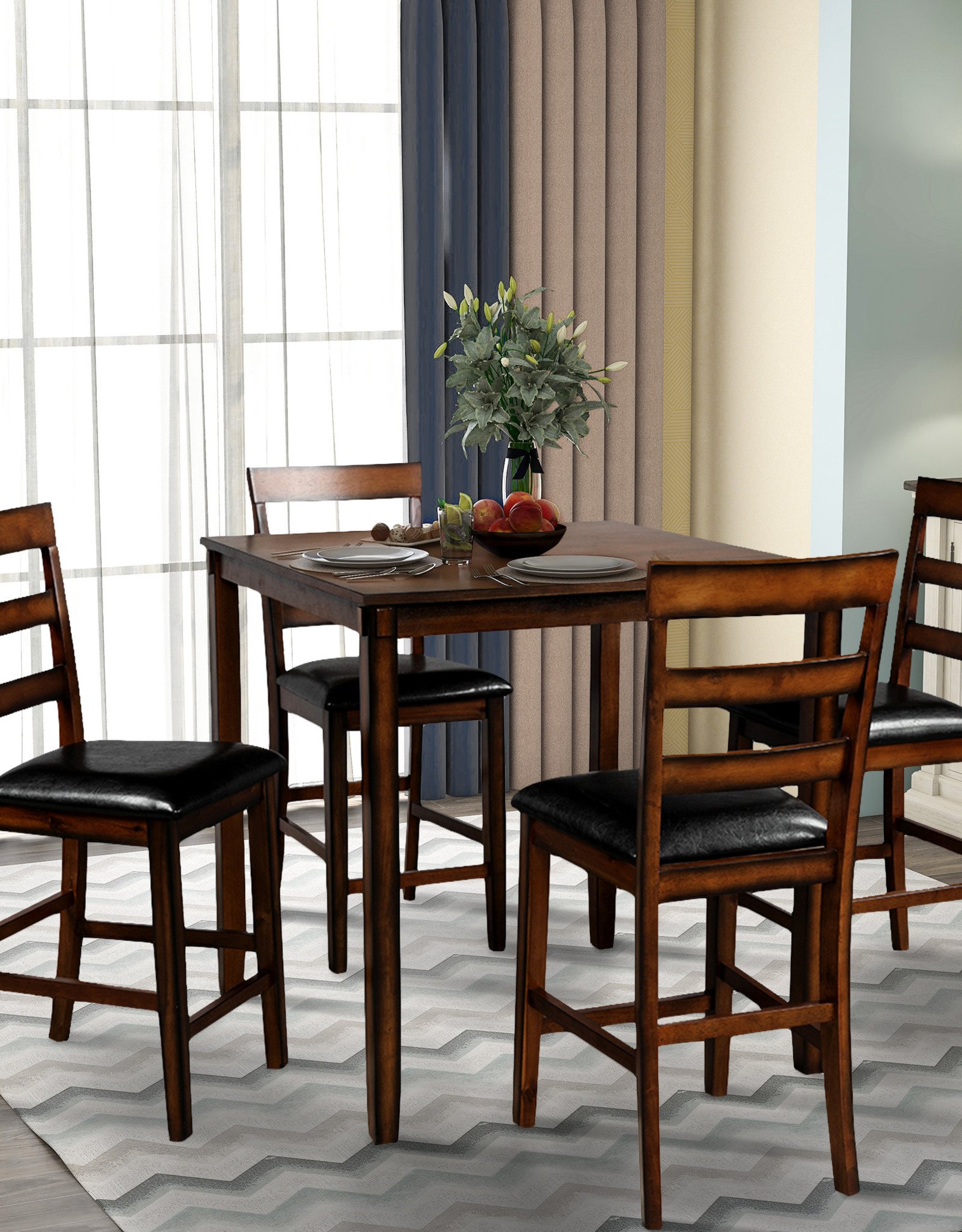 Alex Brown 5PC Dinette Set Counter Height