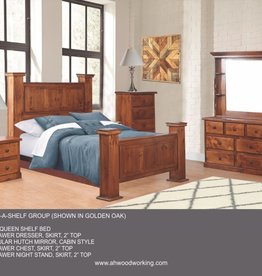 A&H Cottage Dresser & Mirror (Golden Oak)
