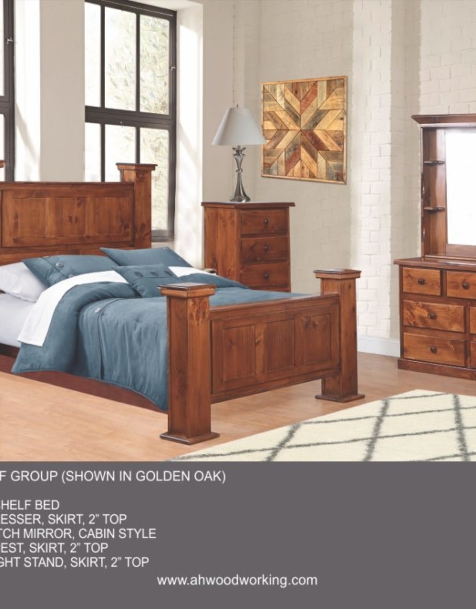 A&H 9100 Full Bed Golden Oak