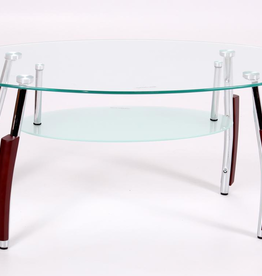 3PC Glass Coffee Table Set w 2 ET