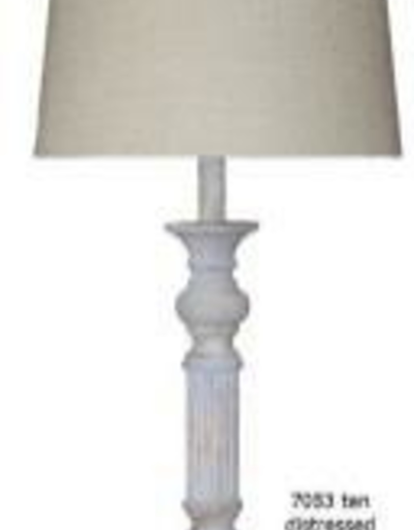 H&H Tan Distressed Buffet Lamp