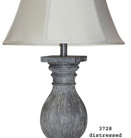 H&H Charcoal Distressed Lamp