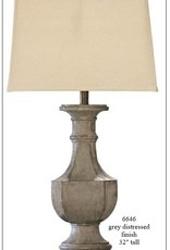 H&H 6646 Gray Distressed Lamp