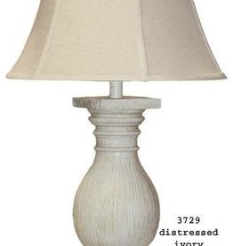 H&H 3729 White Distressed Lamp