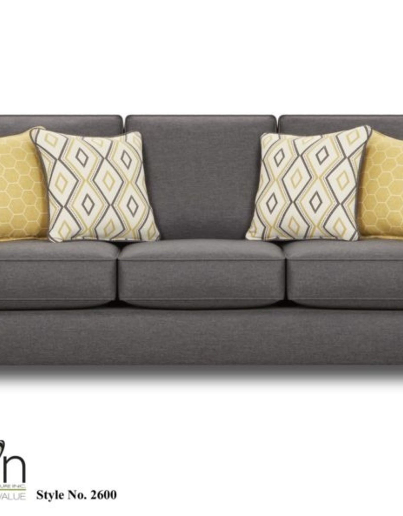 CLS Maxwell Gray Dijon Sofa