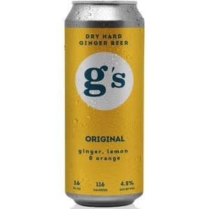 G's Original Dry Hard Ginger Beer ABV: 4.5% Can 12 fl oz