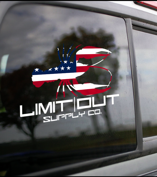 American Flag Crawfish Decal Limit Out Supply Co.