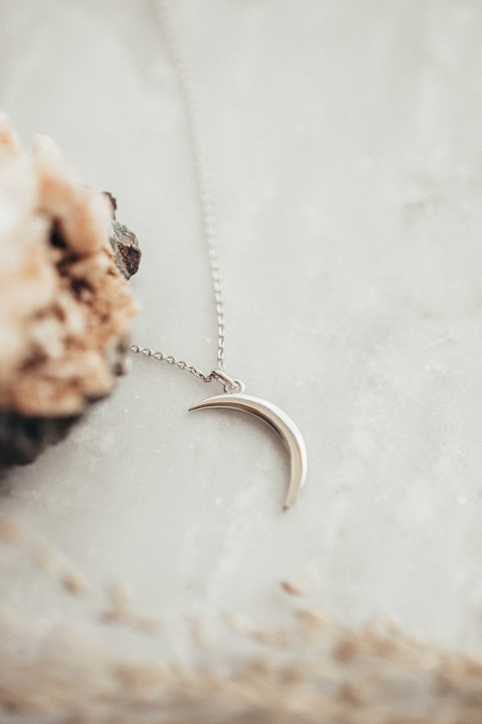 Sarah O Thin Crescent Moon Necklace